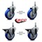 Service Caster 4 Inch Blue Polyurethane 10 MM Threaded Stem Caster Set 2 Brakes SCC SCC-TS20S414-PPUB-BLUE-M1015-2-PLB-2 - alternate 5